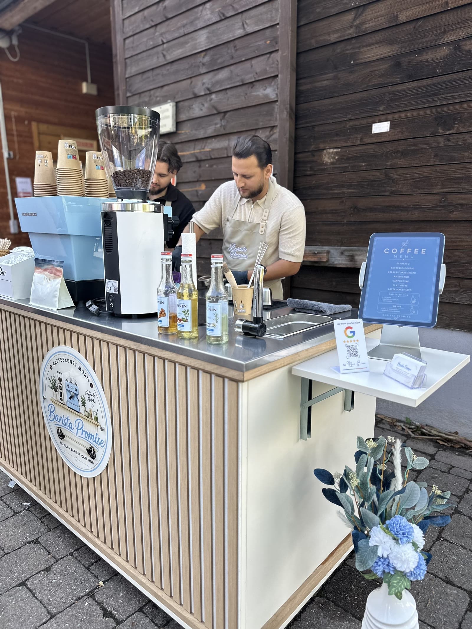 Unsere Kaffeebar vor Ort